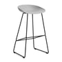 Hay - About A Stool AAS 38 barstol H 85, sort / betongrå 2. 0 (filtglidere)