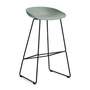 HAY - About A Stool AAS 38 barstol H 85, sort/faldsgrøn 2. (plastglider)
