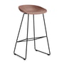 HAY - About A Stool AAS 38 barstol H 85, sort / blød mursten 2. (plastglider)