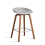 HAY - About A Stool AAS 32 H 75 cm, lakeret valnød / rustfrit stål / betongrå 2. (filtglider)