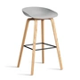 HAY - About A Stool AAS 32 H 85 cm, lakeret eg / sort stål / betongrå 2. (plastglider)
