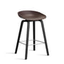 Hay - About A Stool AAS 32 H 75 cm, sortlakeret eg / rustfrit stål / rosin 2. 0 (plastglidere)