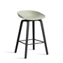 HAY - About A Stool AAS 32 H 75 cm, sortlakeret eg / sort stål / pastelgrøn 2. 0 (filtglider)