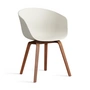 HAY - About A Chair AAC 22, valnøddelakeret/meleret creme 2. (plastikglidere)