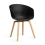 HAY - About A Chair AAC 22, lakeret eg / sort 2. 0 (filtglidere)