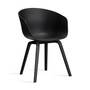HAY - About A Chair AAC 22, sortlakeret eg / sort 2. (filtglidere)