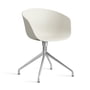 Hay - About A Chair AAC 20, poleret aluminium / melange creme 2. 0 (filt glidere)