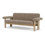 Audo - Brasilia 2-personers sofa, naturlig eg / Sahara brunt fåreskind