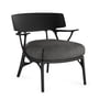 Kartell - AI Lounge Chair, sort / antracit (Stof Panamino)