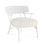 Kartell - AI Lounge Chair, hvid/hvid (stof Panamino)