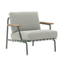 Muuto - Settle Outdoor Lounge Chair, grøn / mørkegrøn (stof Ribbed Weave 2)