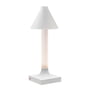 Kartell - Goodnight LED batterilys, H 31,5 cm, diffuser Ø 11,8 cm, mat hvid