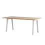 TipToe - NEW MODERN spisebord 95 x 190 cm, eg/sky hvid
