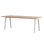 TipToe - NEW MODERN spisebord 95 x 220 cm, eg/sky hvid