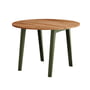 TipToe - NEW MODERN spisebord Ø 110 cm, genbrugt affaldstræ/rosmaringrøn