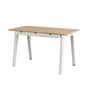 TipToe - NEW MODERN skrivebord med skuffer, 75 x 130 cm, birk / uklar hvid