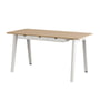 TipToe - NEW MODERN skrivebord med skuffer, 75 x 150 cm, birk / uklar hvid