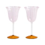 & klevering - Eve vinglas 180 ml, pink (sæt med 2)