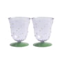 & klevering - Dot drikkeglas 200 ml, lilla (sæt med 2)