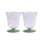 & klevering - Dot drikkeglas 200 ml, lilla (sæt med 2)