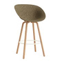 Normann Copenhagen - Mat barstol med armlæn 75 cm, tang/creme