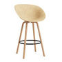 Normann Copenhagen - Mat barstol med armlæn 75 cm, hamp/sort