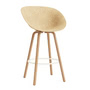 Normann Copenhagen - Mat barstol med armlæn 75 cm, hamp/creme