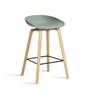 HAY - About A Stool AAS 32 H 75 cm, lakeret eg / sort stål / efterårsgrøn 2. (plastglider)
