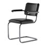 Thonet - JS. THONET by Jil Sander S 64 V Serious lænestol, Glossy Titan black bøg high-gloss graphite / black graphite