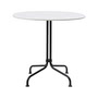 Gubi - Carmel bistro spisebord, 75 x 75 cm, sort / musling hvid
