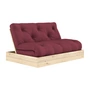 Karup Design - Flip daybed, 140 x 200 cm, naturlig fyr / bordeaux (710)