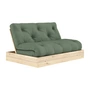Karup Design - Flip daybed, 140 x 200 cm, naturlig fyr / olivengrøn (756)