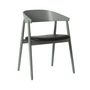 Andersen Furniture - AC2 stol, bøg grå RAL 7042 lakeret / PU læder sort