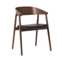Andersen Furniture - AC2 stol, røget bøg / sort PU-læder