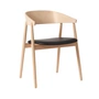 Andersen Furniture - AC2 stol, hvidpigmenteret bøg / sort PU-læder