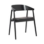 Andersen Furniture - AC2 stol, sortlakeret bøg / sort PU-læder
