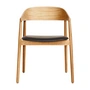 Andersen Furniture - AC2 stol, matlakeret eg / sort PU-læder