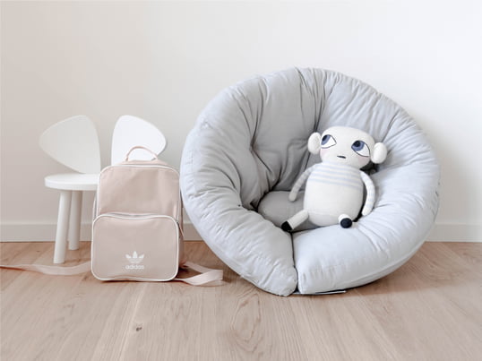 Sækkestole til børn i mange forskellige former og farver til leg og kram.