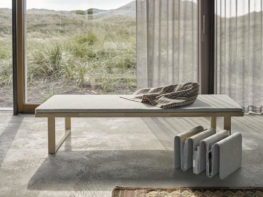 Chaiselong designet af det norske designstudie NoiDoi er et praktisk møbel til vinterhaven, hvor det kan bruges både som sofainternativ og som bænk.