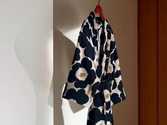 Marimekko - Unikko badekåbe, råhvid / salvie