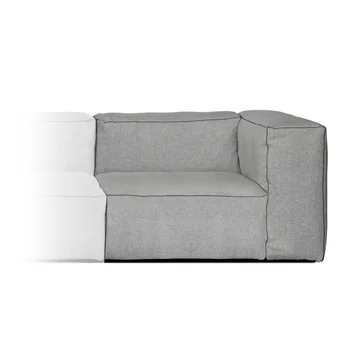 HAY - Mags Soft Wide Module S1961, armlæn højre / lysegrå (Hallingdal 130) / sømme: mørkegrå