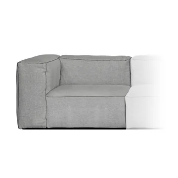 HAY - Mags Soft Wide Module S1962, venstre armlæn / lysegrå (Hallingdal 130) / sømme: mørkegrå