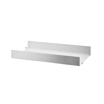 String - Outdoor metalgulv med høj kant, 58 x 30 cm, galvaniseret
