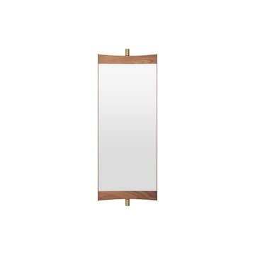 Gubi - Vanity 1 vægspejl, 74 x 28 cm, valnød