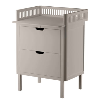 Sebra - Puslebord med skuffer, anløbsbro beige