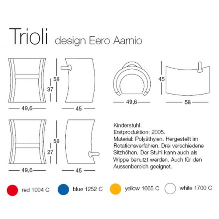 Trioli barne- og vippestol