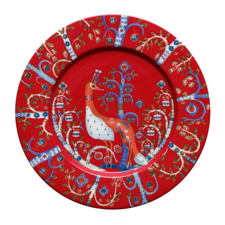 Taika rød – tallerken, flad (Ø 22 cm)