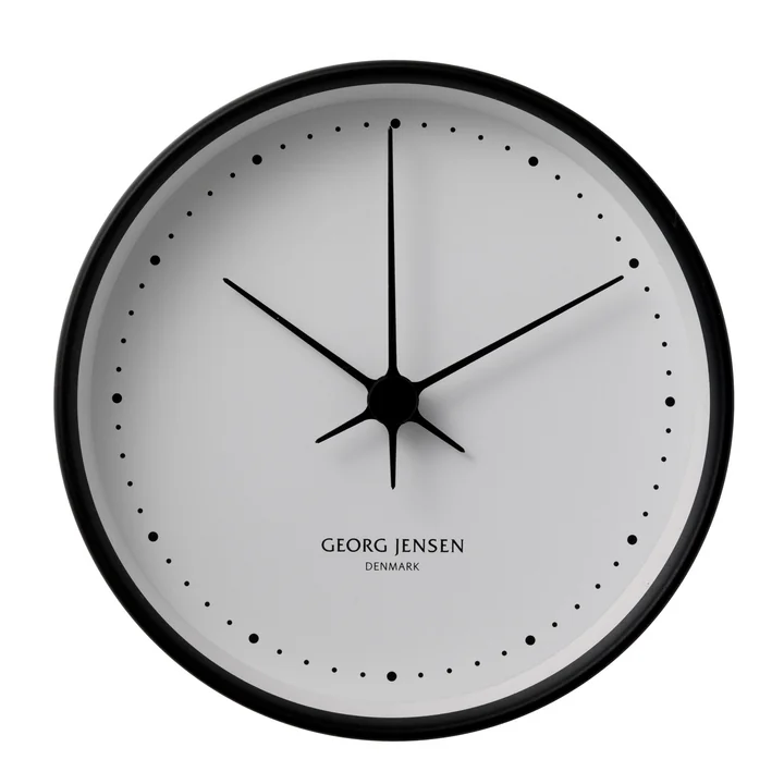 Henning Koppel vægur, Ø 22 cm – sort/hvid