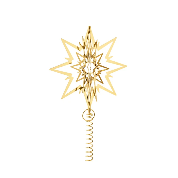 Georg Jensen topstjerne, guldbelagt