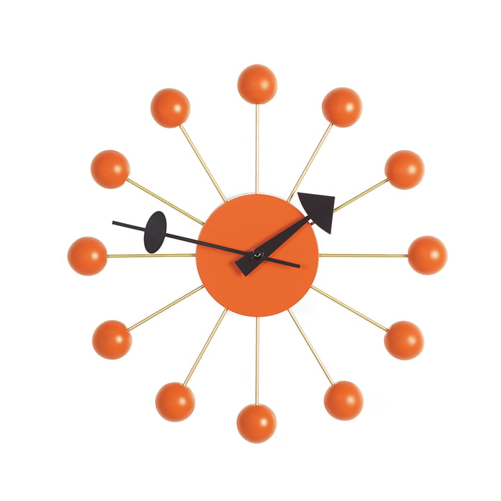 Nelson Ball Clock i orange